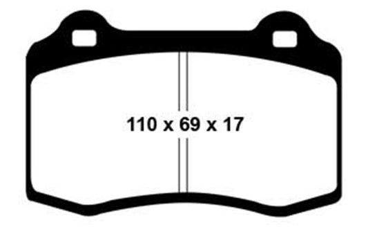 EBC 96-03 Alfa Romeo GTV 3.0 (Brembo) Redstuff Front Brake Pads