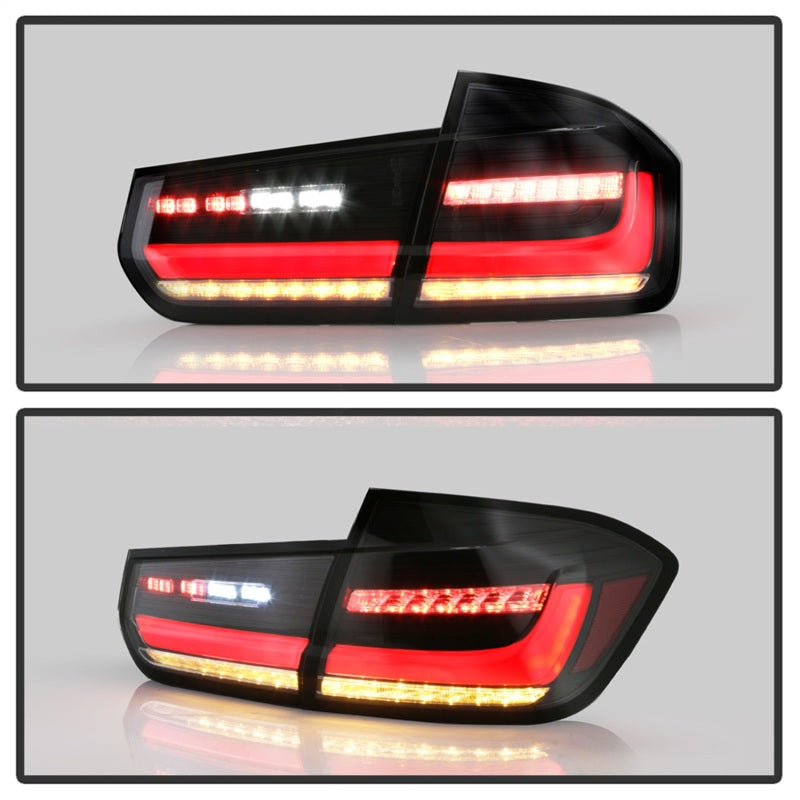 Spyder BMW 3 Series F30 2012-2018 Full LED Tail Lights (ALT-YD-BMWF3012-SEQ-BK) - Black