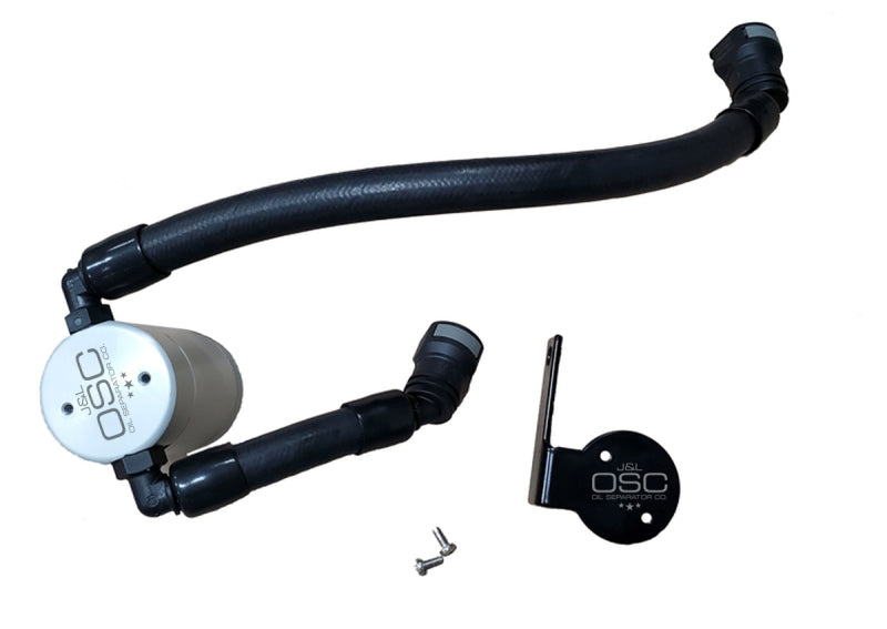 J&amp;L 2020-2021 Ford Mustang GT500 Passenger Side Oil Separator 3.0 - Clear Anodized