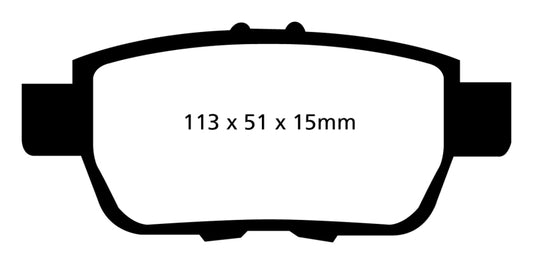 EBC 05-14 Honda Ridgeline 3.5 Greenstuff Rear Brake Pads