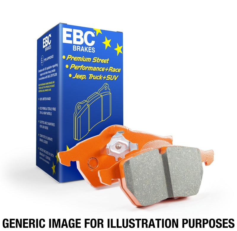 EBC 13-19 Ford Fiesta ST 1.6L Turbo Orangestuff Front Brake Pads