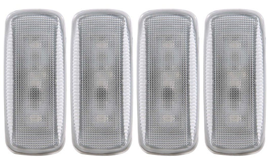 ANZO 2010-2015 Dodge Ram 3500 LED Fender Light Kit Clear 2pc Amber / 2pc Red