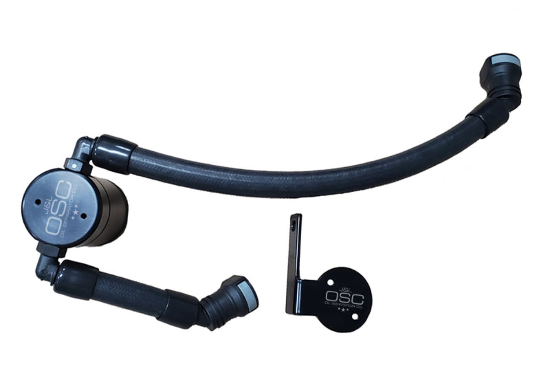 J&amp;L 2020-2021 Ford Mustang GT500 Passenger Side Oil Separator 3.0 - Black Anodized
