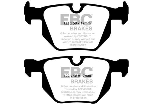 EBC 13+ BMW X1 3.0 Turbo (35i) Redstuff Rear Brake Pads