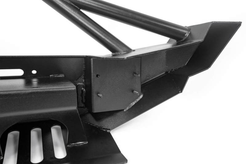 DV8 Offroad 07-18 Jeep Wrangler JK/JL FS-12 Mid Length Steel Front Bumper w/ Fog Lights