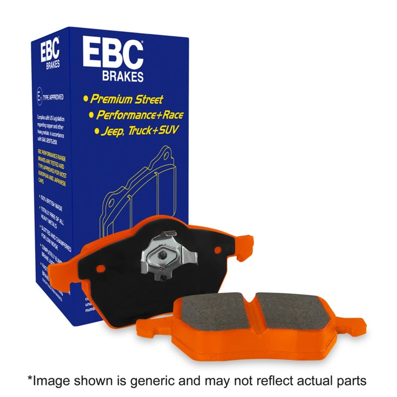 EBC 13-19 Ford Fiesta ST 1.6L Turbo Orangestuff Front Brake Pads