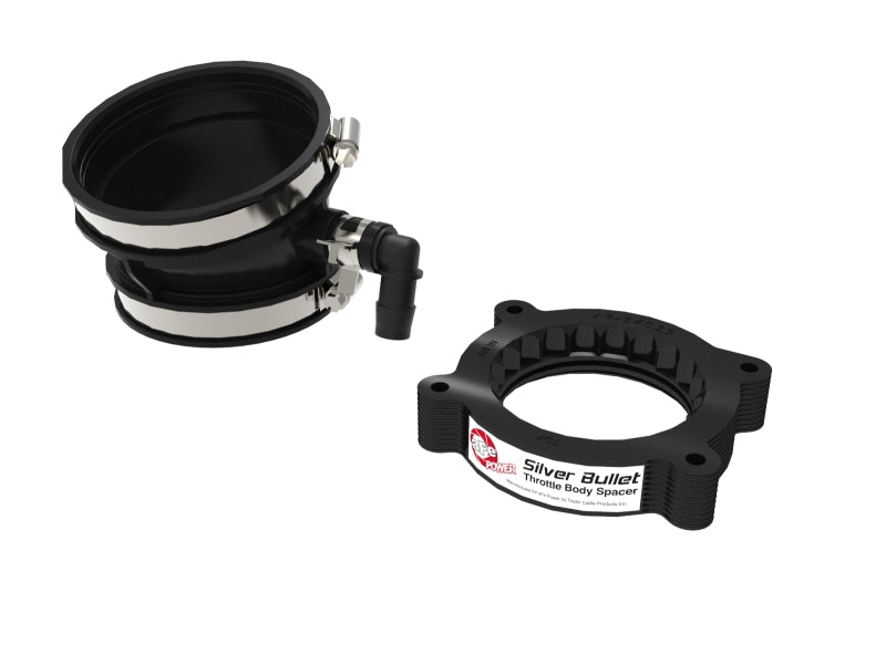 aFe 2020 Vette C8 Silver Bullet Aluminum Throttle Body Spacer / Works With aFe Intake Only - Black