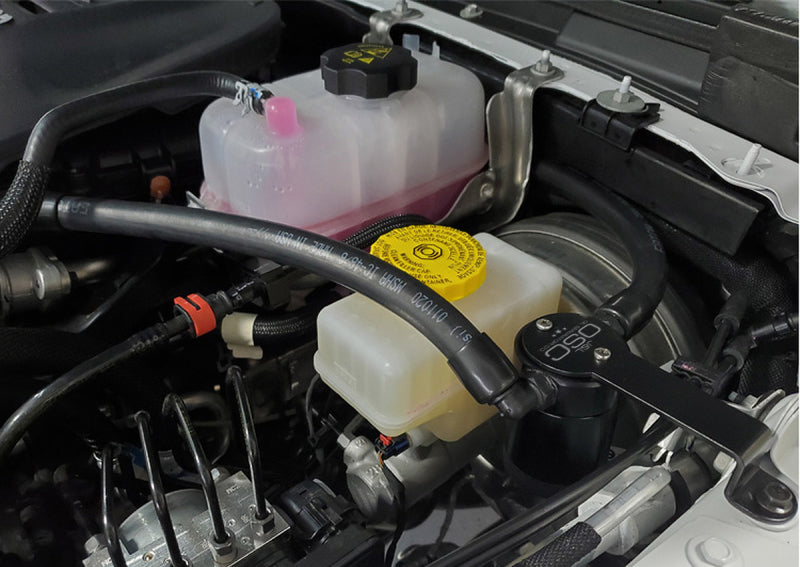J&amp;L 18-22 Jeep Wrangler JL 3.6L Driver Side Oil Separator 3.0 - Black Anodized