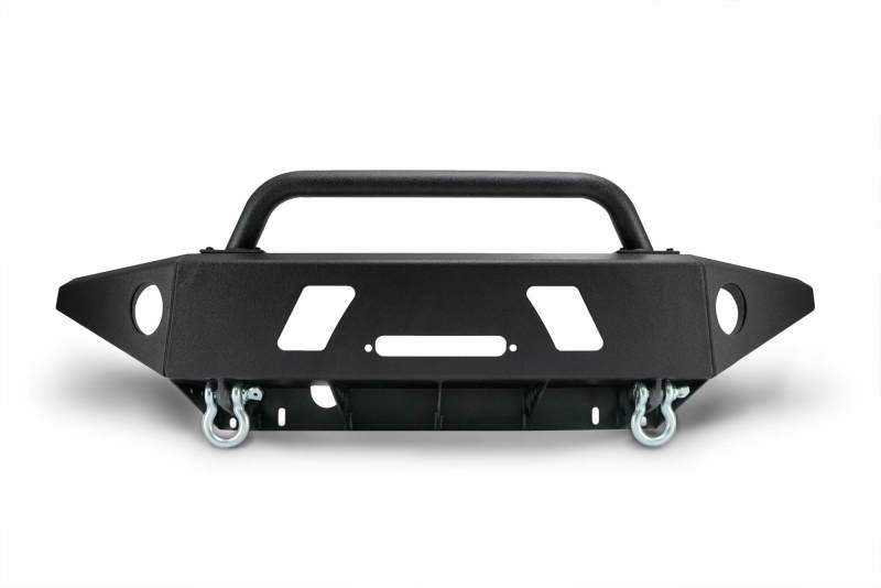 DV8 Offroad 05-15 Toyota Tacoma Front Bumper Winch Ready - Black Powdercoat