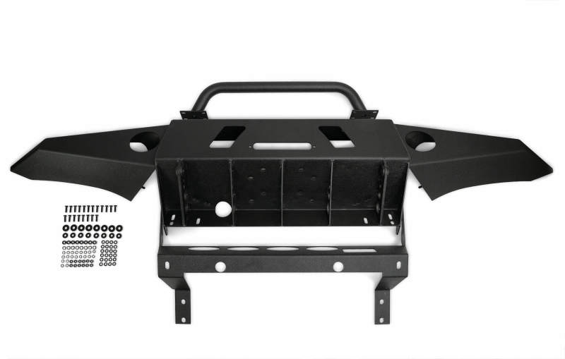 DV8 Offroad 05-15 Toyota Tacoma Front Bumper Winch Ready - Black Powdercoat