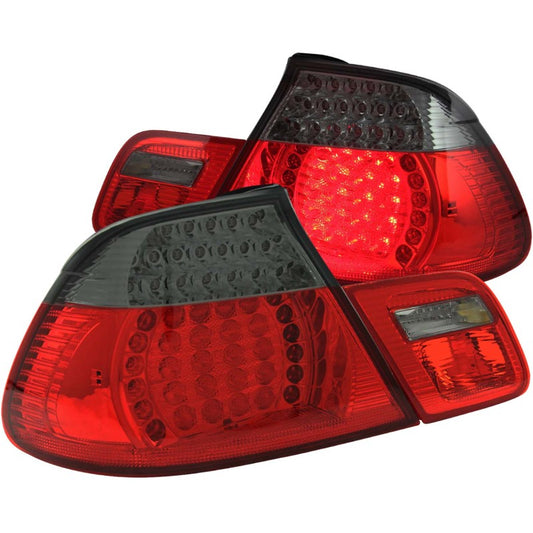 ANZO 2000-2003 BMW 3 Series E46 LED Taillights Red/Smoke 4pc